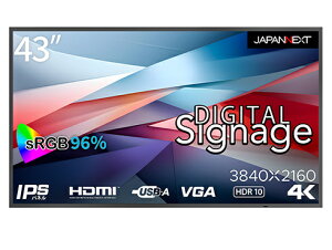 JAPANNEXT JN-Si43UHDR-24 TCl[WfBXvC 43^/ 3840×2160/ HDMI×3AUSB×1/ ubN/ Xs[J[FL/ 3Nۏ