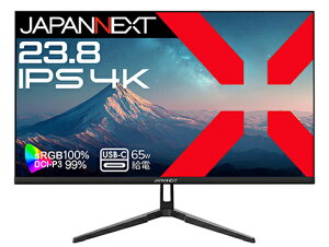 JAPANNEXT JN-IPS238U-C6 tfBXvC 23.8^/ 3840×2160/ HDMI×1ADP×1AUSB-C×1/ ubN/ Xs[J[L/ 2Nۏ
