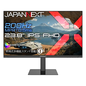 JAPANNEXT JN-IPS238G200F2-HSP �Q�[�~���O�t���f�B�X�v���C 23.8�^/ 1920×1080/ HDMI×2�ADP×1/ �u���b�N/ �X�s�[�J�[�L/ 2�N�ۏ�