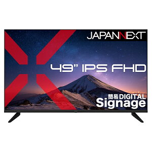 JAPANNEXT JN-IPS49F-M �t���f�B�X�v���C 49�^/ 1920×1080/ HDMI×3�AVGA×1/ �u���b�N/ �X�s�[�J�[�L/ 2�N�ۏ�