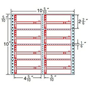 東洋印刷 R10CP タックフォームラベル 10 5/ 10インチ×10インチ 8面付(1ケース500折)