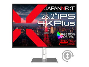 JAPANNEXT JN-282IPS4KP-HSP-C90W tfBXvC 28^/ 3840×2560/ DP×1AHDMI×2AUSB-C×1/ ubN/ Xs[J[L/ 2Nۏ