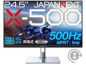 JAPANNEXT JN-IPS24X500FR-H-C6 �Q�[�~���O�t���f�B�X�v���C 24�^/ 1920×1080/ HDMI×2�ADP×1�AUSB-C×1/ �u���b�N/ �X�s�[�J�[�L/ 2�N�ۏ�