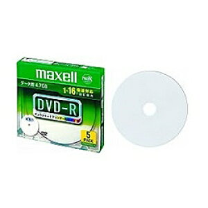 Maxell DR47WPD.S1P5S A �f�[�^�p1-16�{DVD-R 4.7GB 5��P 1������5mmP�P�[�X�� �v�����^�u��