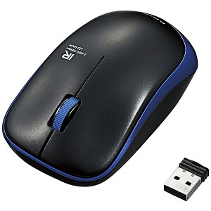 ELECOM M-IR07DRSBU IR�}�E�X/ ENELO�V���[�Y/ �É��{�^��/ ����/ 3�{�^��/ �ȓd��/ �u���[