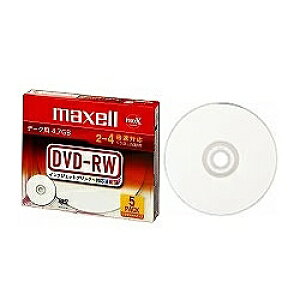 Maxell DRW47PWC.S1P5S A f[^pDVD-RW 4{ 4.7GB 15mmvP[X5pbN vgzCg