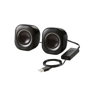 ELECOM MS-P08USB3BK �R���p�N�g�X�s�[�J�[/ 4.4W/ USB�ڑ��^�C�v/ �u���b�N