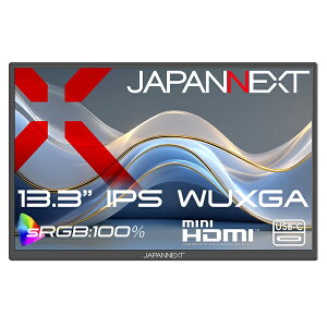 JAPANNEXT JN-MD-IPS133WX �t���f�B�X�v���C 13.3�^/ 1920×1200/ miniHDMI×1�AUSB-C×1/ �u���b�N/ �X�s�[�J�[�L/ 2�N�ۏ�