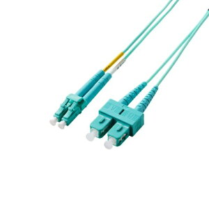 ELECOM OC-LCSC2M3/10 ���t�@�C�o�[/ LC-SC/ 2�c/ OM3/ 10m