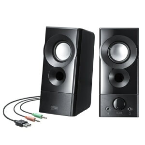 �T�����T�v���C MM-SPL20UBK USB�d���X�s�[�J�[�i���p�ő�o��6W�j