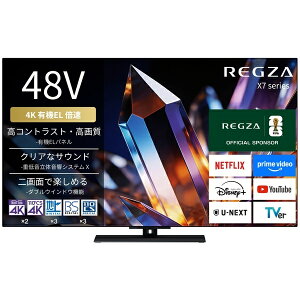 TVS REGZA 48X770S �yREGZA�z4K�L�@EL�e���r 48V�^ �n�C�O���[�h���f�� 2026�N���f��