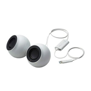 ELECOM SP-P10CUBWH PCp2.0chXs[J[/ Stina/ 4.4W/ USBڑ/ BluetoothΉ/ 3.5/ zCg