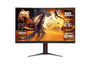 AOC C27G4H/11 Q[~OtfBXvC 27^/ 1920×1080/ HDMIADisplayPort/ ubN/ Xs[J[FȂ/ 180Hz/ Ȗ