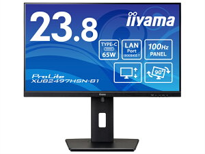 iiyama XUB2497HSN-B1 tfBXvC 23.8^/ 1920×1080/ HDMIADisplayPortAUSB Type-CfóFd/ ubN/ Xs[J[F/ IPSpl/ ~/ ]/ LAN|[gL
