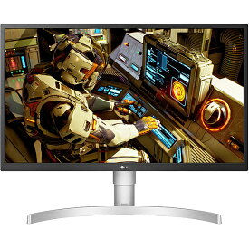 LG電子 27UL550-W 液晶ディスプレイ 27型/ 3840×2160/ HDMI、DisplayPort/ シルバー＆ホワイト/ スピーカー：なし