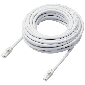 ELECOM LD-GPAT/WH10/RS LANP[u/ CAT6AΉ/ EU RoHSwߏ/ ܐ܂h~/ ȈՃpbP[Wdl/ 10m/ / zCg