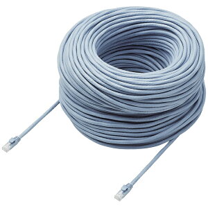 ELECOM LD-GPAT/BU90/RS LANP[u/ CAT6AΉ/ EU RoHSwߏ/ c܂h~Jo[/ ȈՃpbP[Wdl/ 90m/ P/ u[