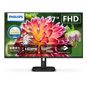 PHILIPS 27E1N2100D/11 tfBXvC 27^/ 1920×1080/ HDMIADVI-DAD-Sub/ ubN/ Xs[J[FȂ/ 5Nԃtۏ/ ȎpbP[W
