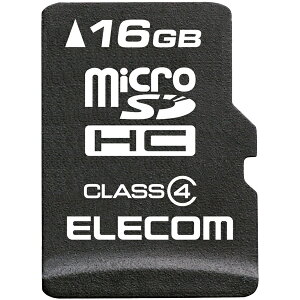 ELECOM MF-MSD016GC4R microSDHCJ[h/ f[^T[rXt/ Class4/ 16GB