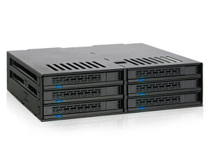 ICY DOCK MB326SP-1B ExpressCage 6 x 2.5�C���` SATA HDD/ SSD���ڗp�����[�o�u���P�[�X 5.25�C���`�x�C�T�C�Y
