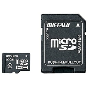 �o�b�t�@���[ RMSD-16GC10AB Class10 microSDHC�J�[�h SD�ϊ��A�_�v�^�[�t 16GB