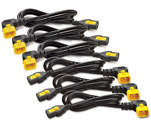 ViC_[GNgbN AP8702R-WW Power Cord Kit (6 ea) Locking C13 to C14 (90 Degree) 0.6m
