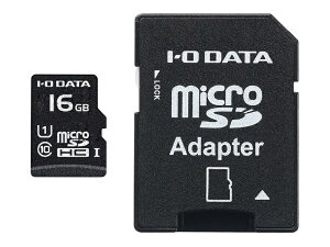 IODATA MSDU1-16GR UHS-I UHS Xs[hNX1ΉmicroSDHC[J[hiSDJ[hϊA_v^tj 16GB