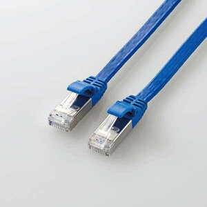 ELECOM LD-TWSF/BU2 LAN�P�[�u��/ CAT7����/ �t���b�g/ 2.0m/ �u���[
