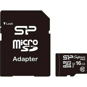 シリコンパワー SP016GBSTHDU3V10SP 【UHS-1対応】microSDHCカード 16GB Class10 UHS Class3 読込90MB/ s 書込80MB/ s(最大値)