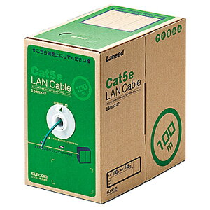 ELECOM LD-CT2/DG100/RS RoHSΉLANP[u/ CAT5E/ 100m/ _[NO[/ ȈՃpbP[W