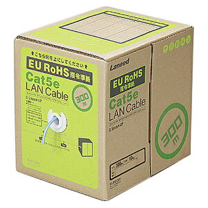 ELECOM LD-CT2/BU300YR RoHSΉLANP[u/ CAT5E/ 300m/ u[/ ȈՃpbP[W/ dl