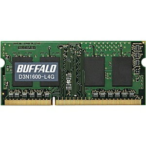 �o�b�t�@���[ D3N1600-L4G PC3L-12800�iDDR3L-1600�j�Ή� 204PIN DDR3 SDRAM S.O.DIMM 4GB