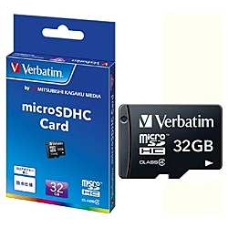 Verbatim MHCN32GYVZ1 microSDHCカード 32GB Class4 （SDアダプター無し）