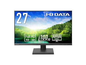 IODATA LCD-D272SAX ワイド液晶ディスプレイ 27型/ 1920×1080/ HDMI、DisplayPort/ ブラック/ スピーカー:あり/ 「5年保証」/ 100Hz対応で視認性アップ!