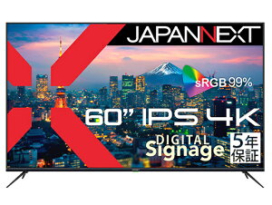 JAPANNEXT JN-IPS60UHDR-M-H5 tfBXvC 60^/ 3840×2160/ HDMI×3/ ubN/ Xs[J[L/ 5Nۏ