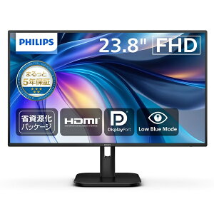 PHILIPS 24E1N1200A/11 tfBXvC 23.8^/ 1920×1080/ DisplayPortAHDMIAD-Sub/ ubN/ Xs[J[F/ 5Nԃtۏ/ ȎpbP[W
