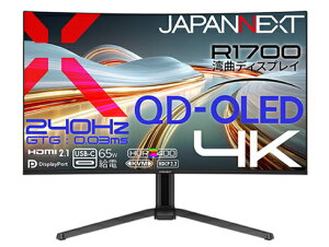 JAPANNEXT JN-QOLC315G240U-HSC6 �Q�[�~���O�L�@EL�f�B�X�v���C 31.5�^/ 3840×2160/ HDMI×2�ADP×1�AUSB-C×1/ �c�[�g��(�u���b�N/ �V���o�[)/ �X�s�[�J�[�L/ 2�N�ۏ�