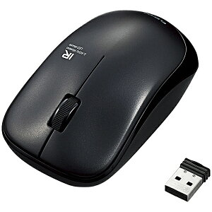 ELECOM M-IR07DRBK IR�}�E�X/ ENELO�V���[�Y/ ����/ 3�{�^��/ �ȓd��/ �u���b�N