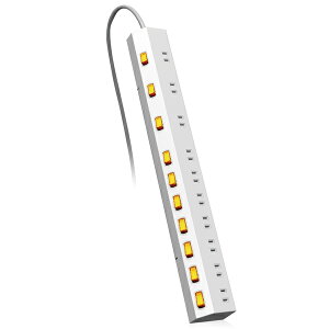 ELECOM T-K7A-21025WH ���K�[�h�^�b�v/ �ʃX�C�b�`/ �z�R���h�~�V���b�^�[�t��/ ��]�r�t��/ �Œ聕�݉��\/ 10��/ 2.5m/ �z���C�g