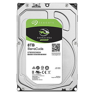 Seagate Seagate BarraCuda 3.5 8TB HDD [J[2Nۏ SATA 6.0Gb/ s 256MB 5400rpm ST8000DM004