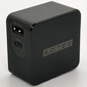 AhebN APD-A065AC-BK Power DeliveryΉ GaN AC[d/ 65W/ USB Type-A 1|[g Type-C 1|[g/ ubN
