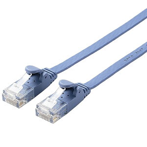 ELECOM LD-GF2/BU5 LAN�P�[�u��/ CAT6/ �t���b�g/ 5m/ �u���[