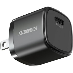 AhebN APD-V020C-BK Power DeliveryΉ AC[d/ 20W/ USB Type-C 1|[g/ ubN
