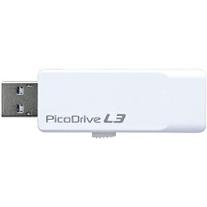 GREEN HOUSE GH-UF3LA64G-WH �L���b�v�s�v �X���C�h�� USB3.0�������[ �u�s�R�h���C�uL3�v 64GB