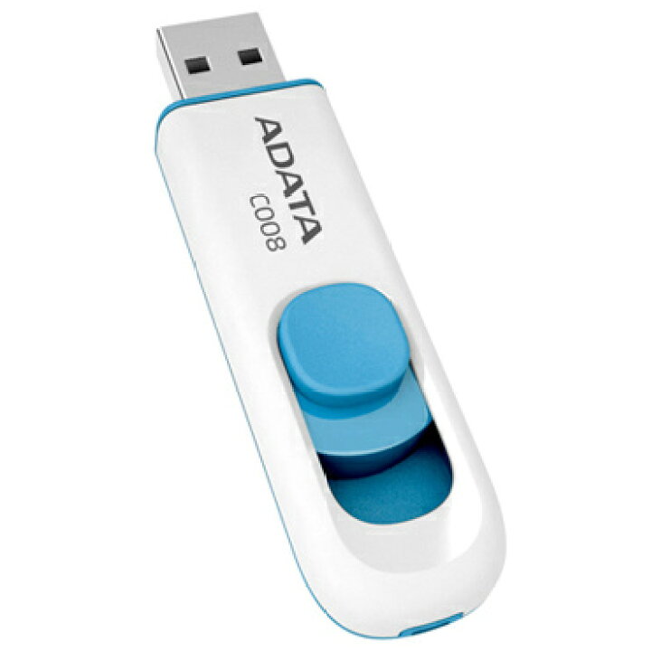 楽天市場 A Data Technology Ac008 64g Rwe Usbメモリ C008 64gb Usb2 0対応 スライド式 ホワイト ブルー 5年保証 アップル専門店 Plusyu楽天堂