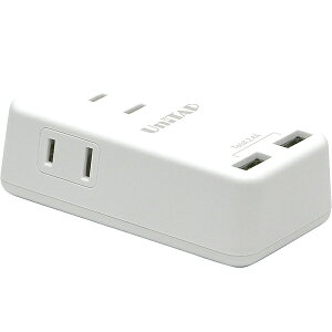�v�����X�g�� PPS-UTAP3BWH �R���p�N�g �d���^�b�v3��USB���d2�|�[�g����OA�^�b�v�uUnitap�v �i�z���C�g�j