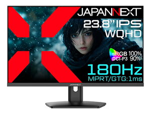 JAPANNEXT JN-IPS238G180Q Q[~OtfBXvC 23.8^/ 2560×1440/ HDMI×2ADP×2/ ubN/ Xs[J[L/ 2Nۏ