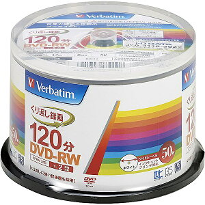Verbatim VHW12NP50SV1 DVD-RW (Video with CPRM) JԂ^p 120 1-2{ 50XshP[X50P CNWFbgv^ΉizCgj ChGAΉ