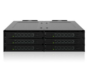 ICY DOCK MB118VP-B 6 x 2.5C` U.2/ U.3 NVMe SSD(7mm)ڗp[ouP[X PCIe 4.0Ή 5.25C`xCTCY