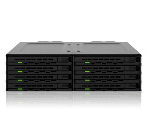 ICY DOCK MB038SP-B 8 x 2.5C` SAS/ SATA HDD/ SSDڗp[ouP[X 5.25C`xCTCY